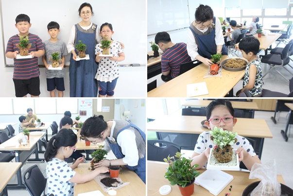 3차 여름방학특강 \'토피어리 만들기\' 진행