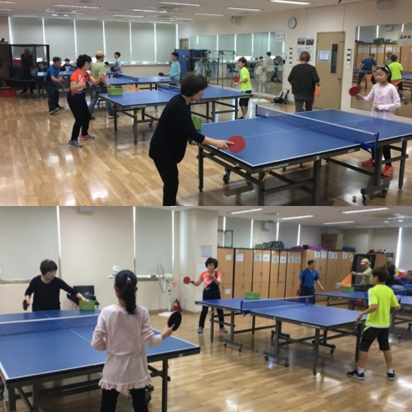 은빛청춘탁구팀과 함께 하는 어린이 탁구교실