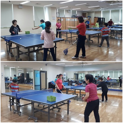 은빛청춘탁구팀과 함께 하는 어린이 탁구교실